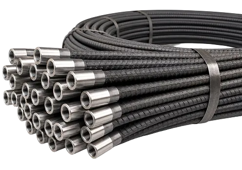 Bundle of rebar rods fitted with Konnexa couplers