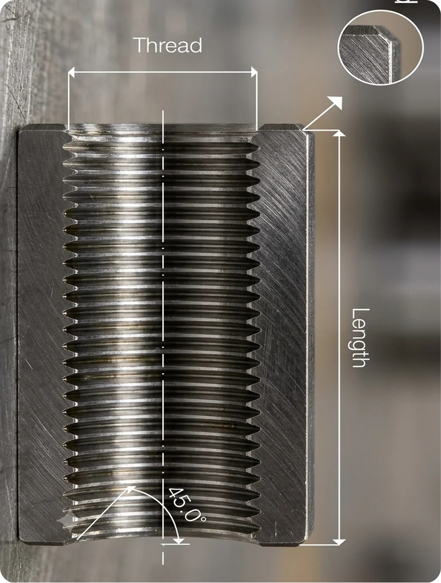 ThreadNEX coupler with precision measurement